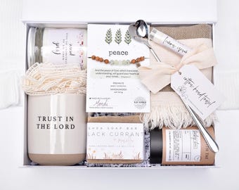 Christian Gift Box For Women, Prayer Care Package, Sympathy, Faith Gift Basket, Grief, Get Well Soon, Encouragement Gifts, Breast Cancer