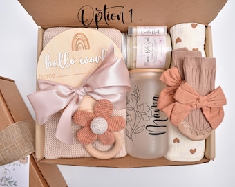 New Mom & Baby Gift Box, Newborn Baby Girl Gift Box, Newborn Baby Boy Gift Basket, New Mother, New Mom Care Package, Baby Shower Gift Box
