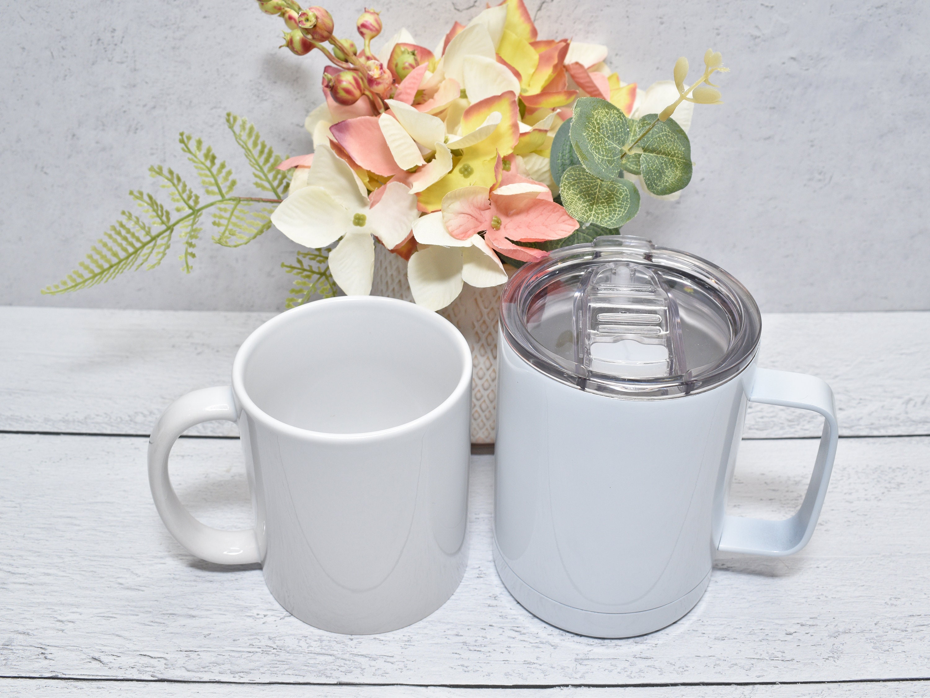 MOM'S FLOWER | Personalized Metal Coffee Mug