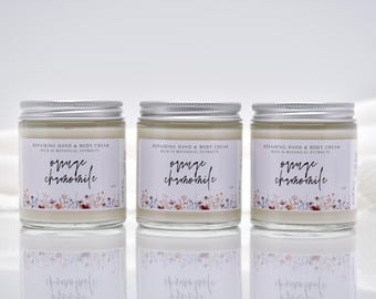 Herbal Infused Repairing Cream, Healing Eczema Cream, Dry Sensitive Cracked Skin, Orange Chamomile, Calendula Cream, Shea  Butter Lotion