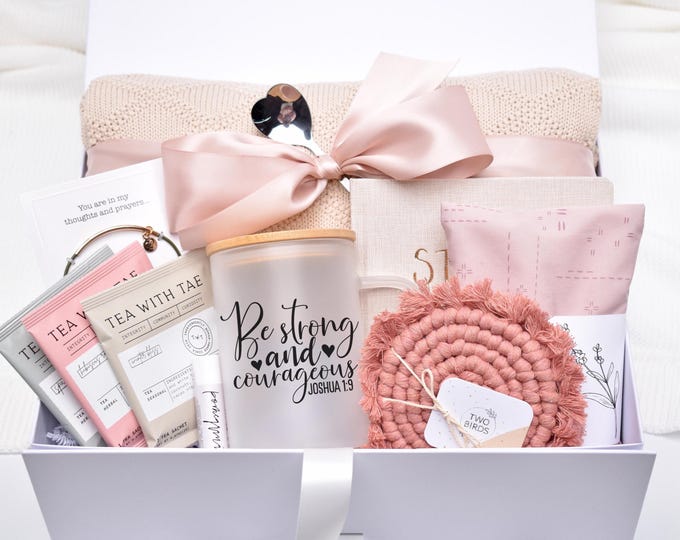 Large Cancer Patient Get Well Gift Box For Women, Chemotherapy Self Care Package For Her, Encouragement Gift Basket