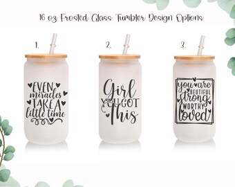 You Got This IVF Glass Tumbler, Fertility Mug, Infertility Gifts, Transfer Day Gifts, Positive Vibes,  Inspirational Mug