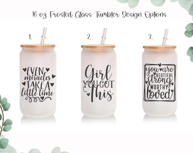 You Got This IVF Glass Tumbler, Fertility Mug, Infertility Gifts, Transfer Day Gifts, Positive Vibes,  Inspirational Mug