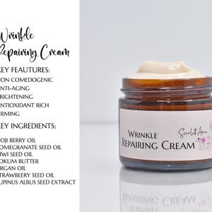 Vitamin C Wrinkle Cream, Anti-Aging Collagen Cream, Under Eye Cream, Organic Face Lotion, Night Repairing Cream, Dry Sensitive Skin image 1
