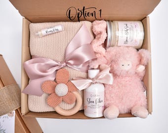 New Baby Girl Gift Box, Baby Boy Gift Basket, Baby Shower Gift Box, Newborn Baby Girl, Gender Neutral Gift, Baby Girl Gift Box, Baby Blanket