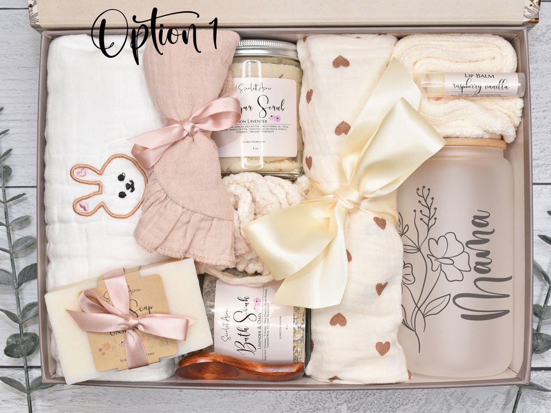 New Mom & Baby Gift Box, Baby Girl Gift Set, Baby Boy Gift Basket, New