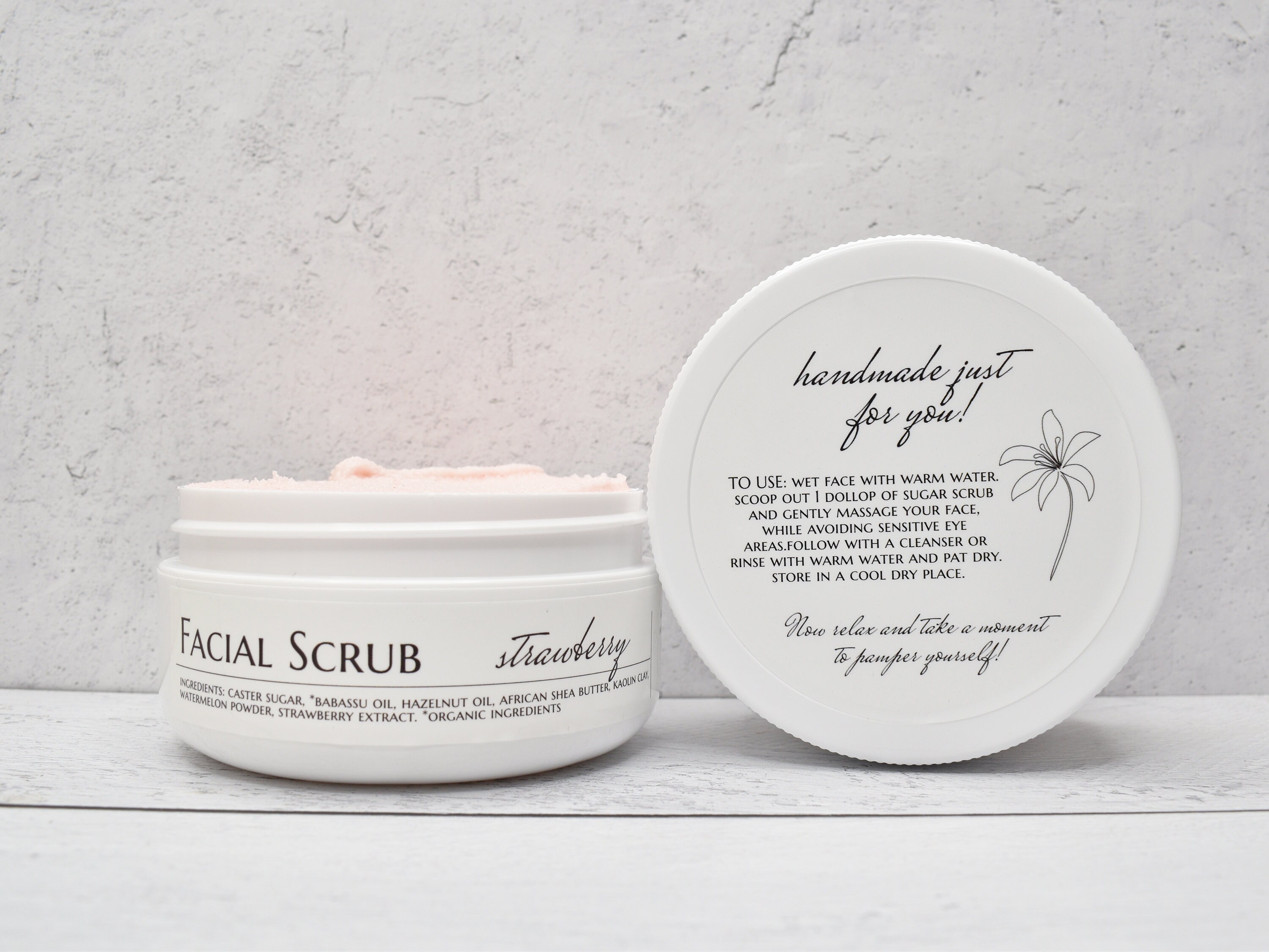 Organic Facial Scrub, Green Tea Face Scrub, Shea Butter Scrub