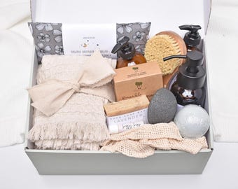 Luxury Spa Gift Baskets For Women, Large Bath Gift Set, Organic Spa Gift Box, Bath & Beauty, Birthday Gifts For Her, Pamper Her