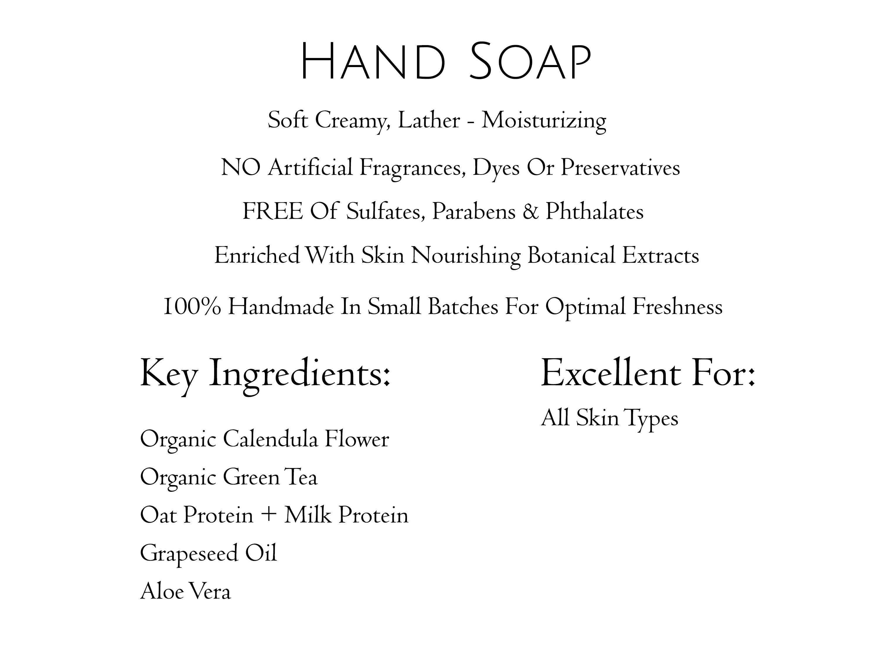 Natural Hand Soap, Hand Soap Refill, Organic Hand Soap, Moisturizing