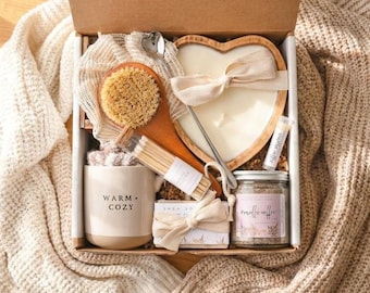 Coffee Lover Candle Care Package For Her, Organic Spa Gift Box, Gifts For Women, Self Care, Sympathy Basket, Thank You, Doctor Appreciation