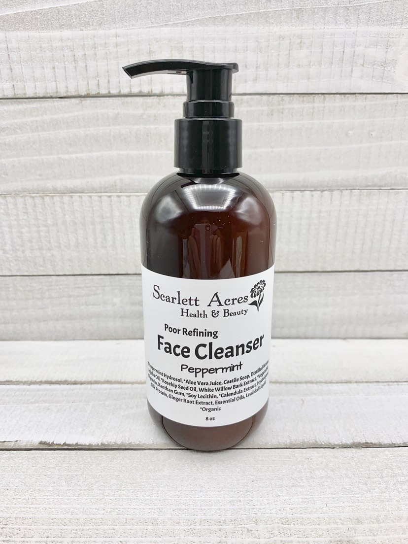 Peppermint Face Wash, Acne Cleanser, Oily Skin Cleanser, Acne Face Wash