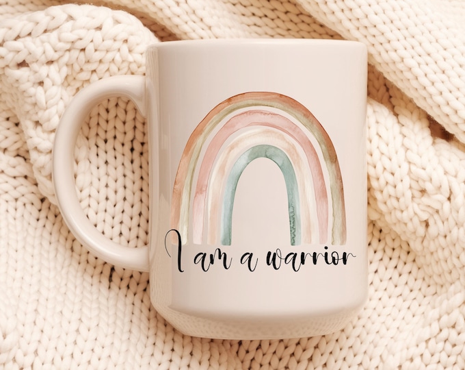 Cancer Coffee Mug, Warrior Mug, Cancer Gifts, Motivational Mug, Inspirational Mug, Personalized Mug, Chemotherapy Gifts, Get Well Soon Gift
