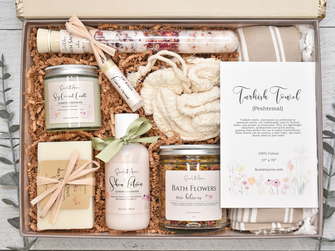 Spa Gift Basket, Self Care Gift Box, Comfort Care Package for Her ...