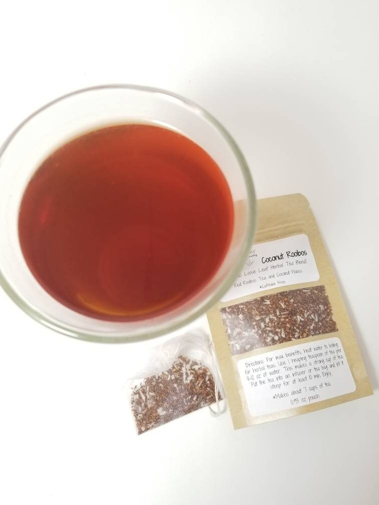 Organic Coconut Rooibos Tea Bags, Organic Rooibos Tea, Herbal Tea bags