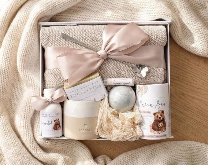 Pregnancy Self Care Spa Gift Box, First Trimester Morning Sickness Tea, Expecting Mother, Pamper Gift Basket, Congratulations Mama