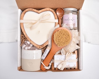 Coffee Care Package, Coffee Gift Box, Coffee Gift Basket, Comfort Care Package For Her, Self Care Gift Box, Thank You Gift Box, Spa Gift Set