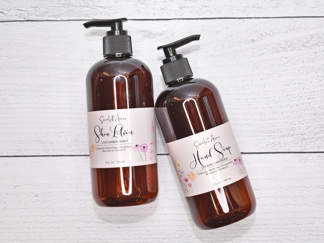 Hand Soap & Lotion Set, Organic Lotion, Liquid Hand Soap, Dry Sensitive