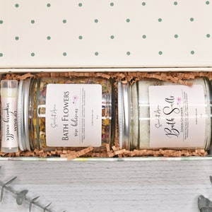 Organic Spa Gift Set, Spa Gift Box, Bath Gift Set, Relaxation Gift Set, Spa Gift Basket, Self Care, Care Package For Her, Gift Baskets Women