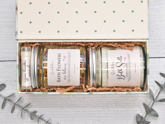 Organic Spa Gift Set, Spa Gift Box, Bath Gift Set, Relaxation Gift Set, Spa Gift Basket, Self Care, Care Package For Her, Gift Baskets Women