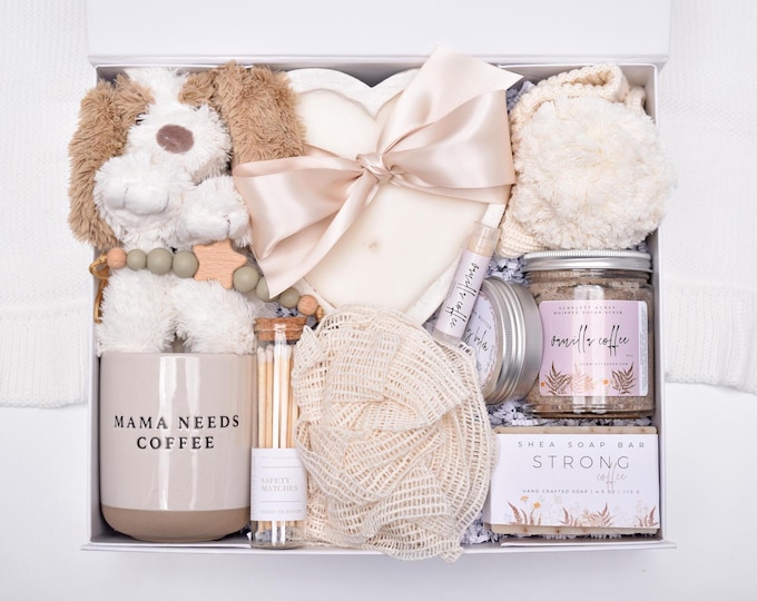 New Mom And Baby Care Package, Gift Basket, Pregnancy Gift Box, Mom To Be Gift Box, Newborn Baby Girl Boy, First Time Moms, Expecting Mother