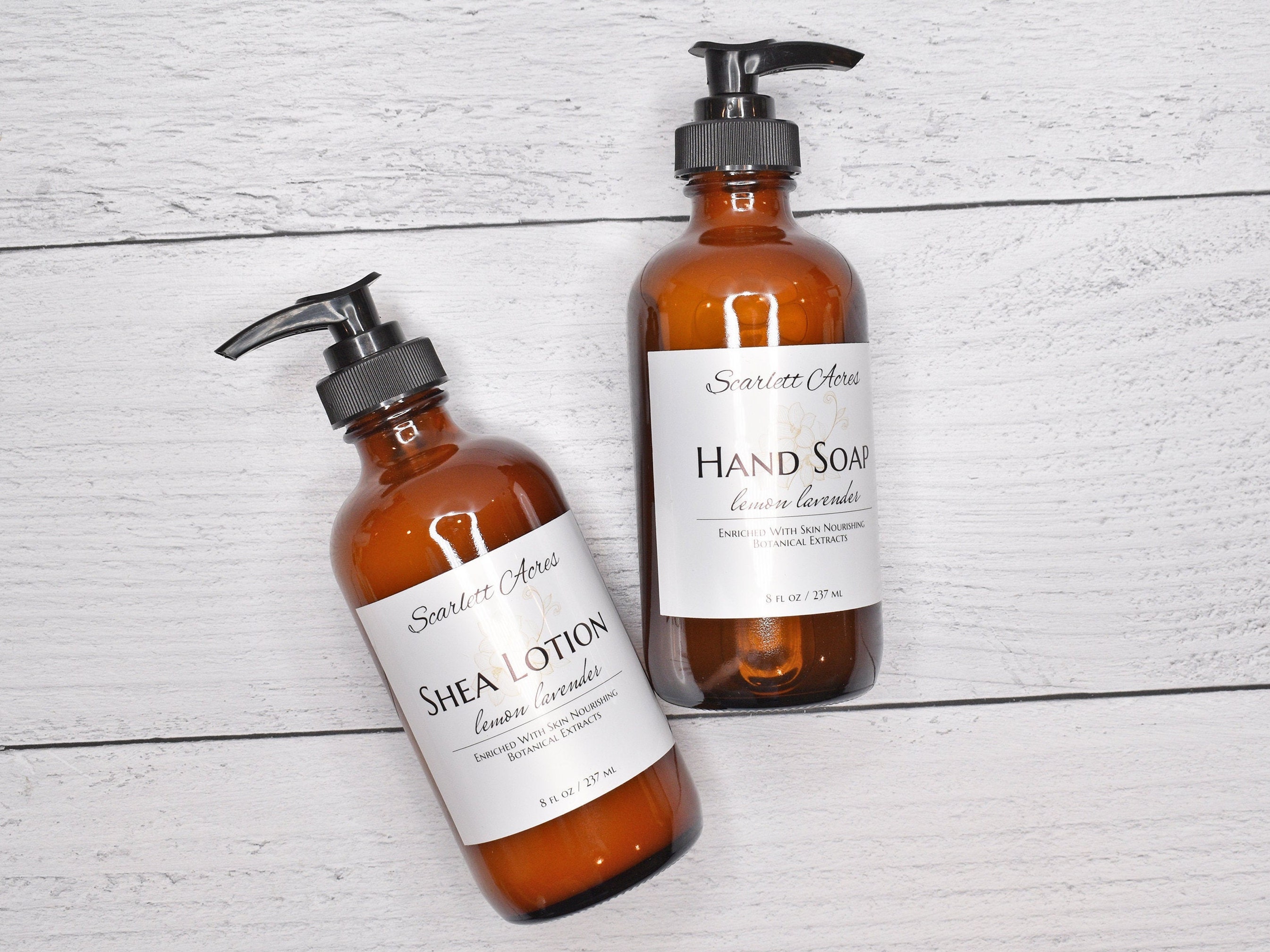 Hand Soap & Lotion Set, Lemon Lavender Soap, Organic Hand Lotion
