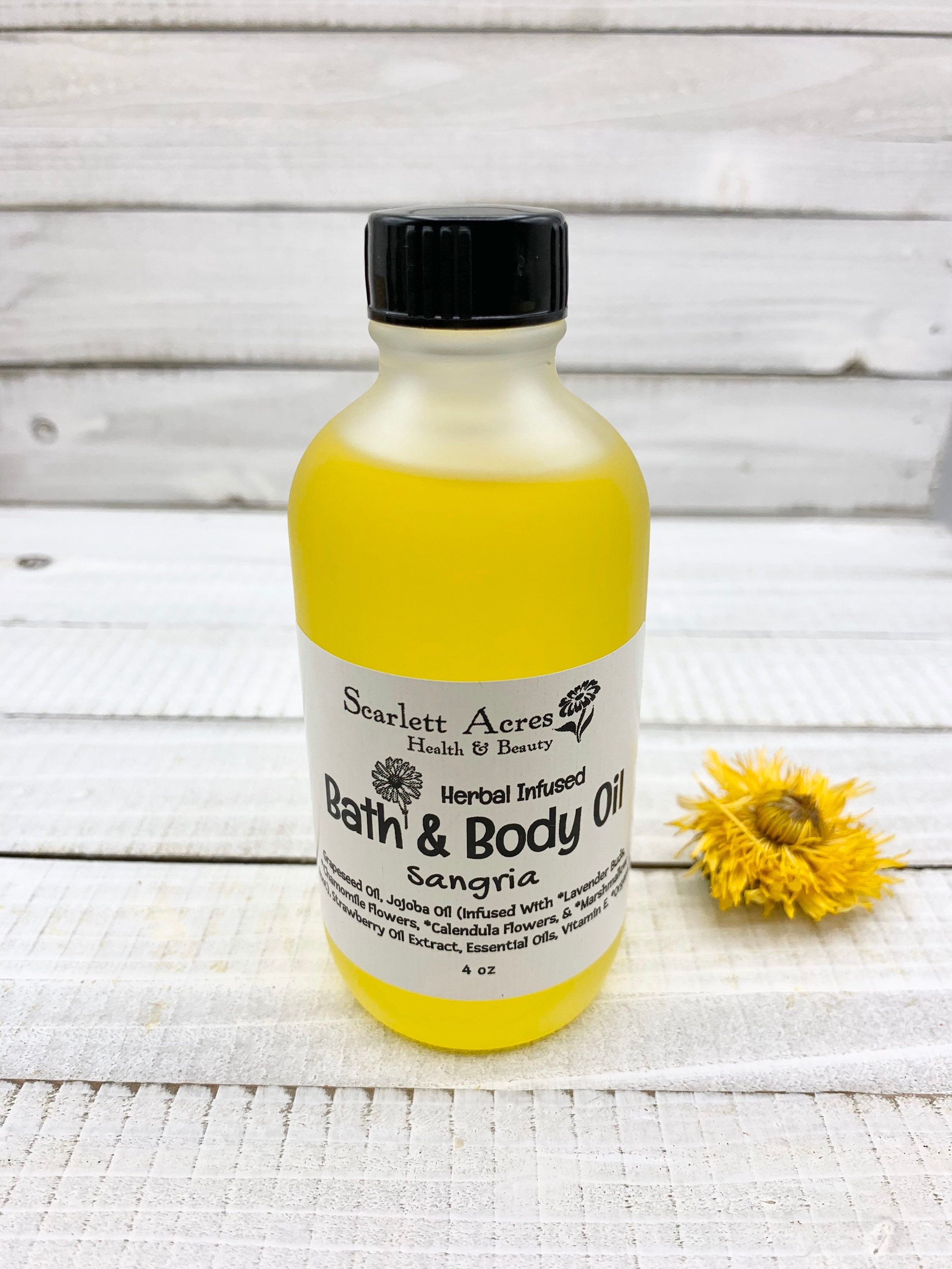 Herbal Infused Body Oil, Botanical Body Oil, Organic Bath Oil, Organic