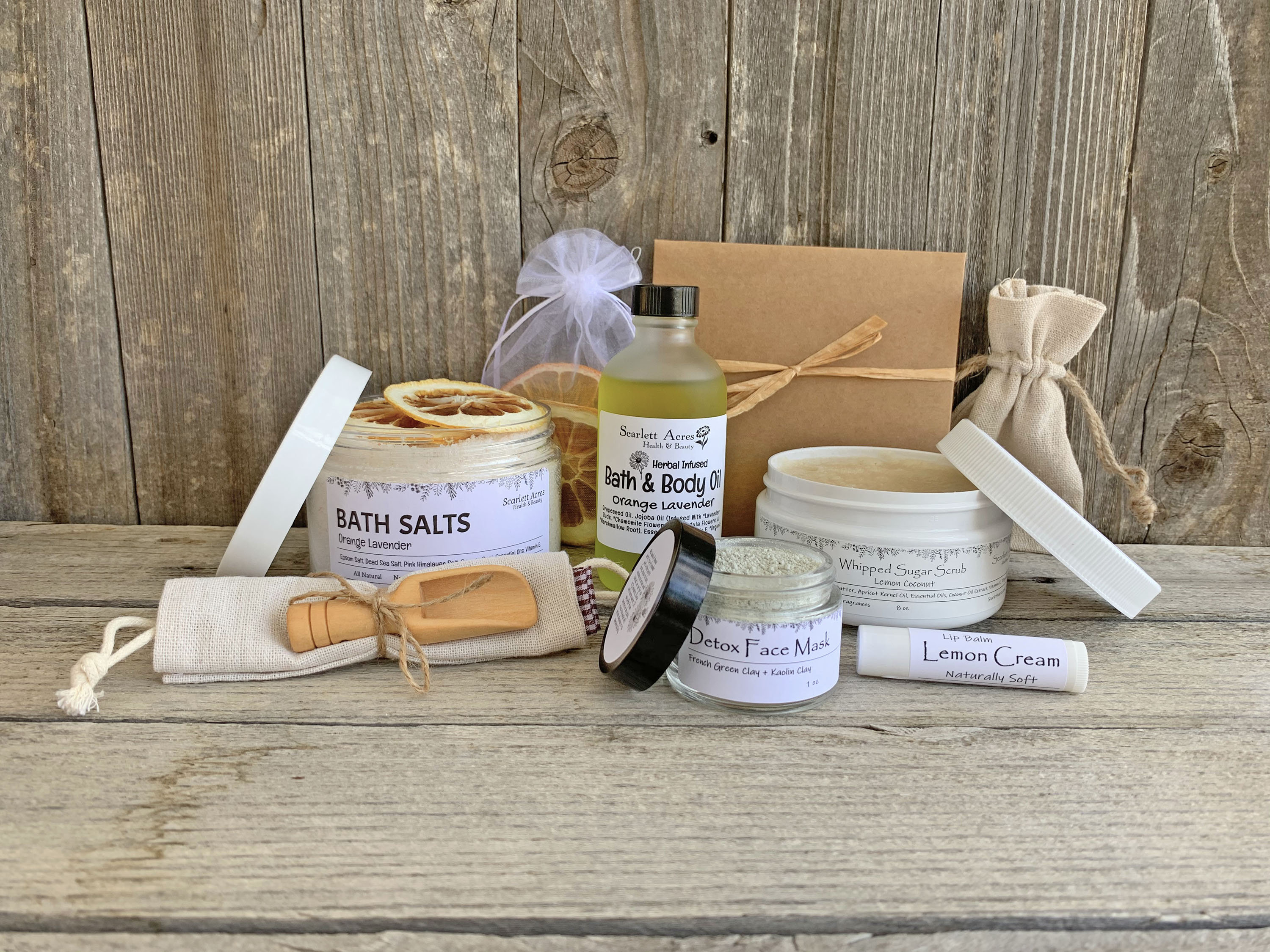 Home Spa Gift Basket, Gift Baskets For Women, Organic Spa Gift Set, Mom