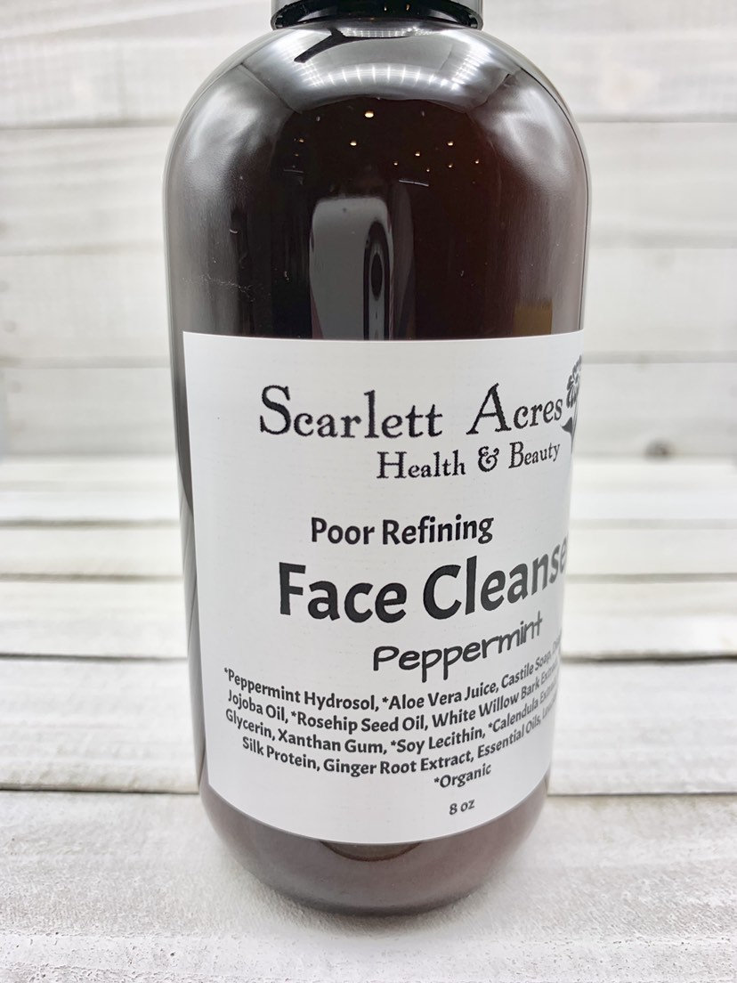 Peppermint Face Wash, Acne Cleanser, Oily Skin Cleanser, Acne Face Wash