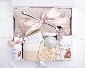 Pregnancy Gift Box, First 2nd Trimester, Morning Sickness Tea, Expecting Mother, Pamper Gift Basket, Congratulations Mama, Organic Spa Set