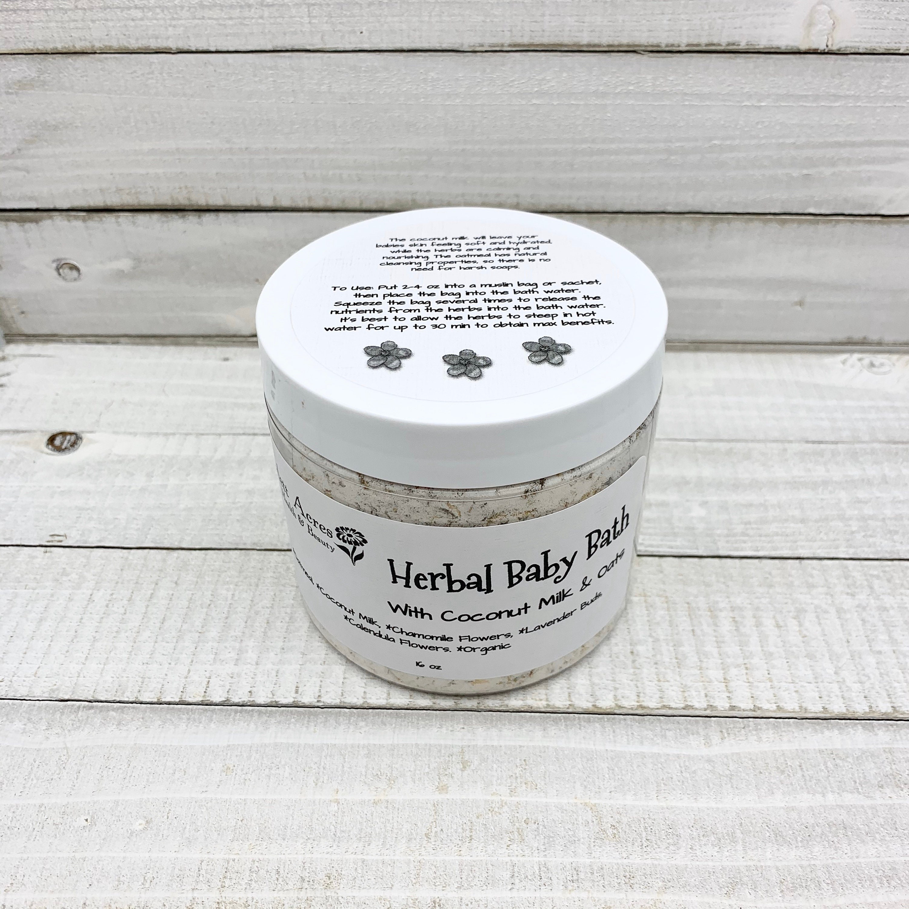 Herbal Baby Bath, Coconut Milk Bath Soak, Oatmeal Baby Bath, Calming