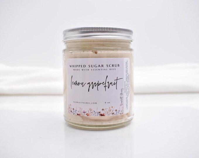 Triple Butter Sugar Scrub, Cocoa Butter Scrub, Whipped Sugar Scrub, Organic Sugar Scrub, Strawberry Sugar Scrub, Shea Body Scrub