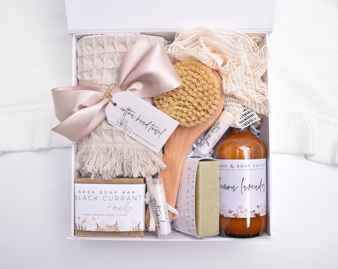 Self Care Gift Box, Care Package For Her, Thank You Gift Box, Gift Baskets Women, Thinking Of You, Soap And Lotion Set, Organic Spa Gift Set