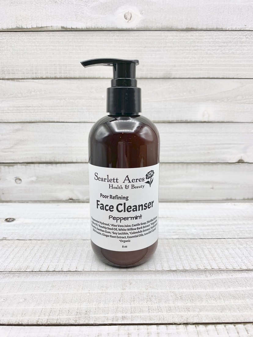 Peppermint Face Wash, Acne Cleanser, Oily Skin Cleanser, Acne Face Wash