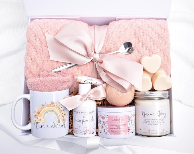 Breast Cancer Gift Basket, Cancer Care Package, Cancer Gifts For Women, Breast Cancer Survivor, Pink Cancer Gift Box, Chemo Care Package