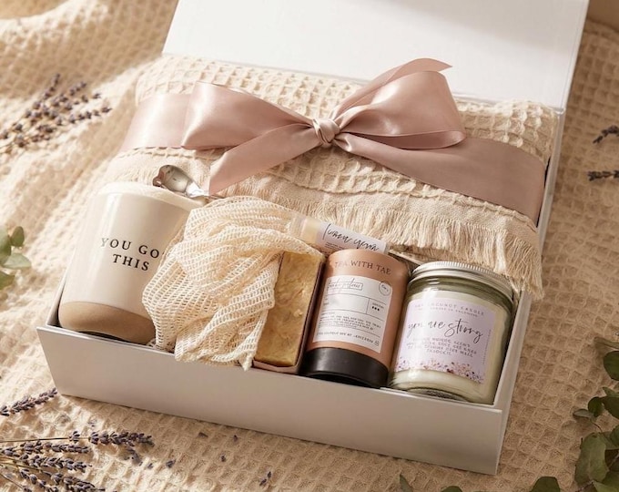Fertility Gift Basket, Infertility Gift Box, Candle, Bracelet, Journal, Tea, IVF Care Package, IUI Transfer Day, Encouragement Gifts