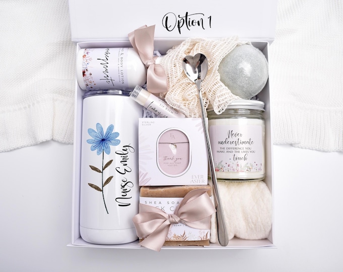 Nurse Appreciation, Nurse Gift Basket, Nurse Gift Box, Nurse Graduation, Nursing Gifts, Thank You Gift, Registered Nurse, Personalized Mug