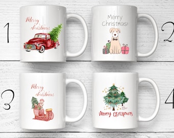 Christmas Tree Mug, Insulated Travel Mug, Vintage Christmas Mug, Christmas Gifts For Her, Hot Chocolate Mug, Custom Christmas Mug