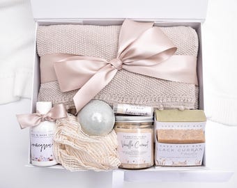 Spa Gift Baskets For Women, Thinking Of You, Large Bath Gift Set, Organic Spa Gift Box, Self Care Spa Gift Set For Her, Spa And Relaxation