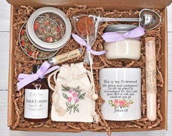 Christian Gift Box, Christian Gifts For Her, Mom Birthday Gift Basket, Gift Baskets For Women, Get Well Soon Gift Box, Encouragement Gift