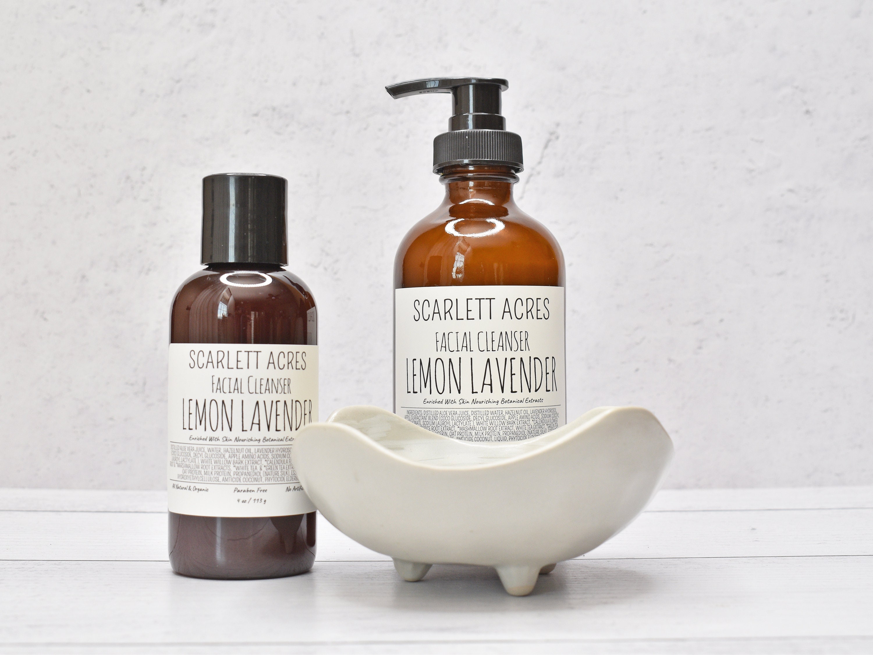 Organic Gel Cleanser, Orange Citrus Face Wash, Lemon Lavender, Acne