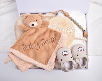 Baby Bear Gift Set, New Parents Gift Box, Newborn Baby Girl, Mama Bear, Papa Bear, Mom And Baby Gift, Gender Neutral, Baby Shower Gift Box