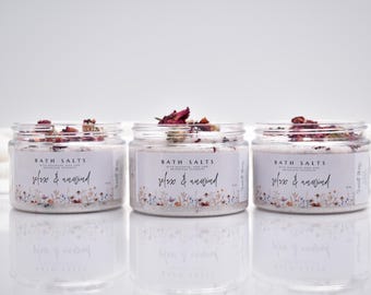 Magnesium Bath Salts, Lemon Lavender Bath Soak, Citrus Bath Salts, Eucalyptus Bath Soak, Calming Bath Soak, Relaxing Bath Soak