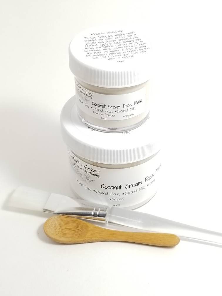Coconut Cream Face Mask, hydrating face mask, soothing face mask, face