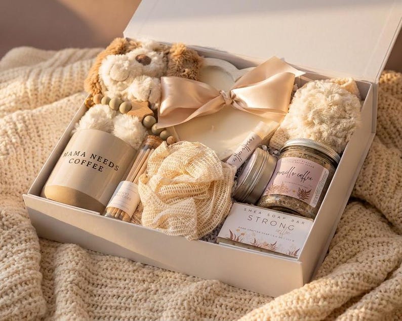 New Mom Care Package, Congratulations Mama Gift Basket, Mom To Be Pregnancy Gift Box, First Time Expecting Mother image 5