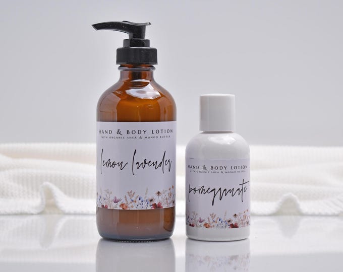 Shea Butter Lotion, Dead Sea Salt Lotion, Organic Lotion, Mango Butter, Hand and Body Lotion, Dry Sensitive Skin, Unscented Lotion