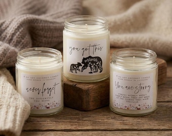 Vela "Eres Fuerte contra el Cáncer", "Tú Puedes con esto, Mamá", Regalo de ánimo, Vela de fertilidad para FIV, Regalos para quimioterapia