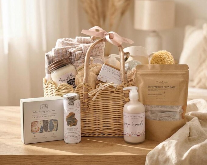 Deluxe Postpartum Recovery Gift Box, New Mom Self Care Package, Gift Basket, Large Bath Gift Set, New Mother, After Birth Care