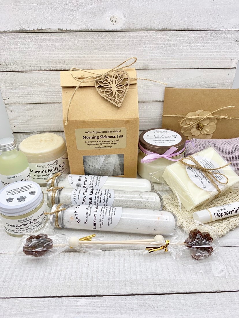 Morning Sickness Gift Basket, Expecting Mom Gift Box, Mom To Be Gift