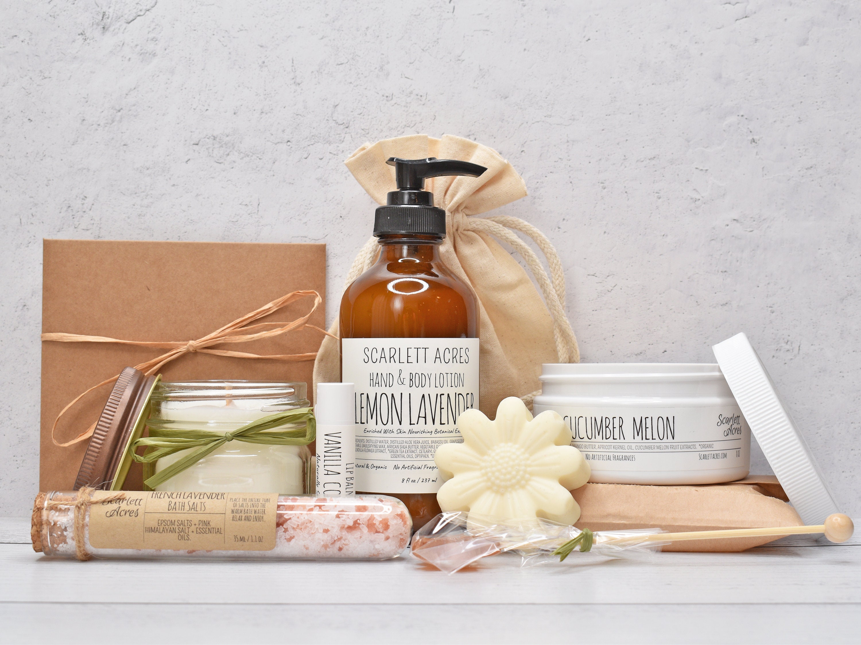 Thank You Gift Box, Thank You Gift Basket, Natural Spa Gift Box, Care Package For Her, Thank You