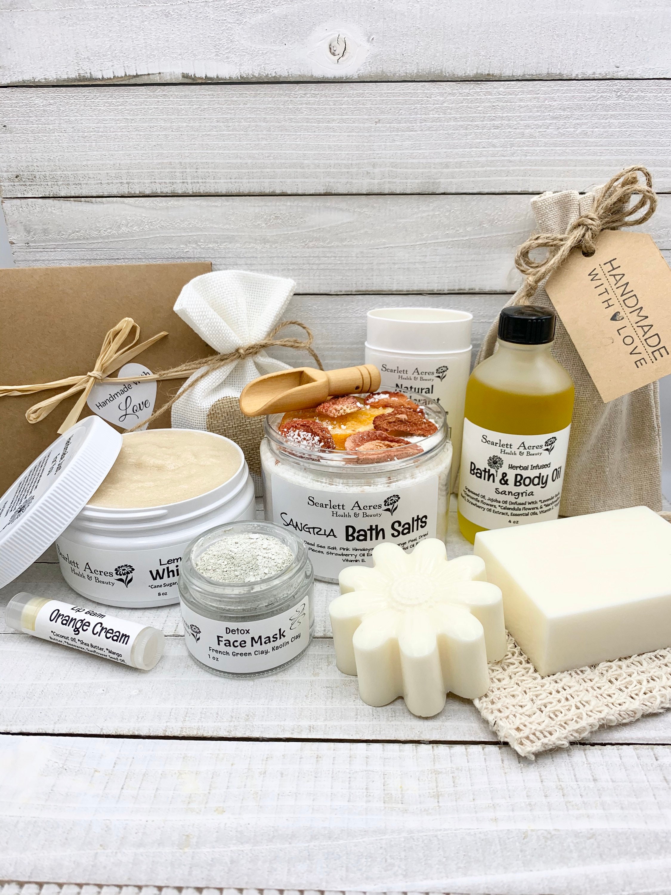 Organic Spa Gift Set, Care Package For Her, Best Friend Gift Box